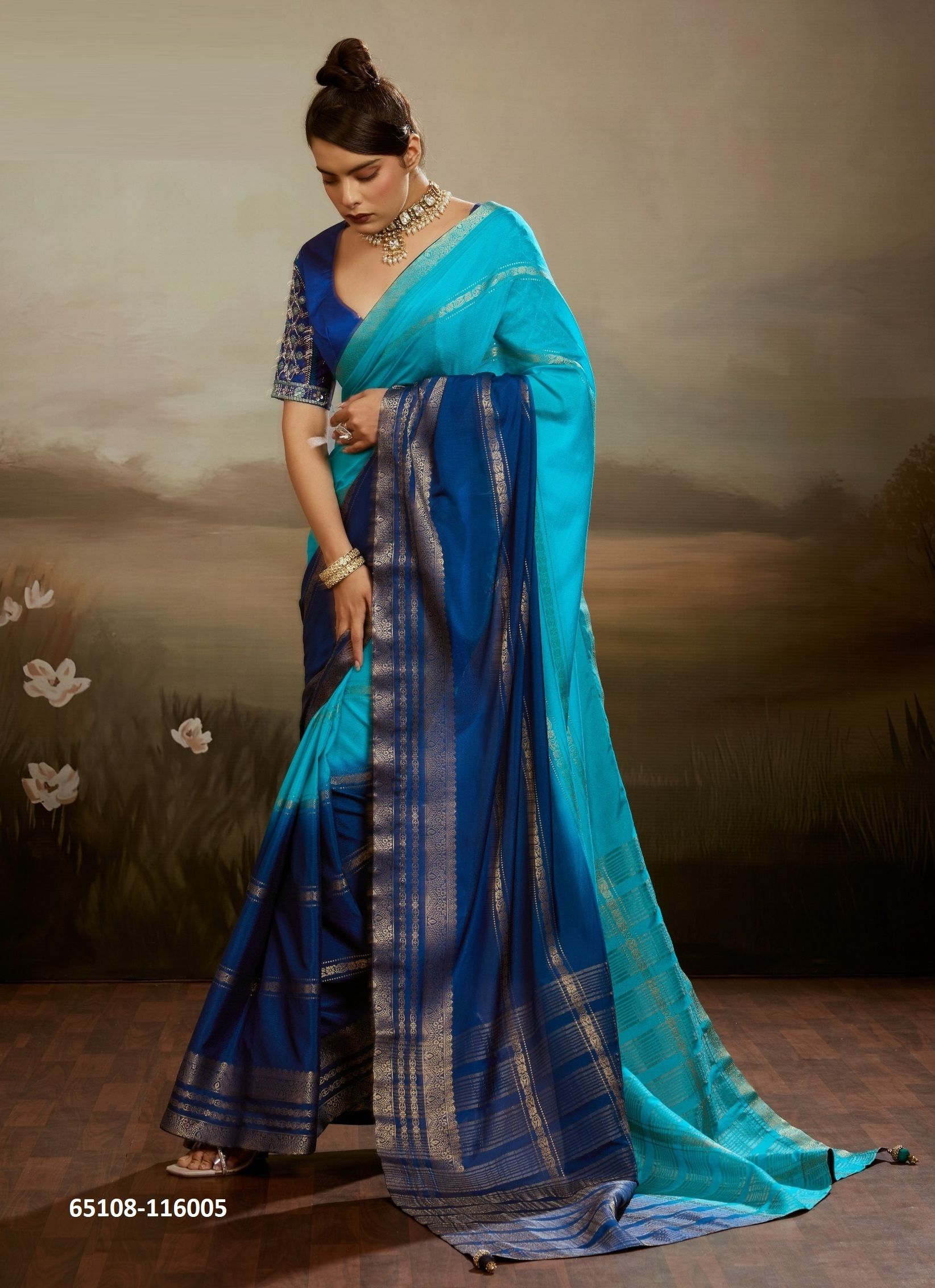 OMBREA - Catalog # 65108 (Set of 5 Sarees) OMBREA - Catalog # 65108 (Set of 5 Sarees)