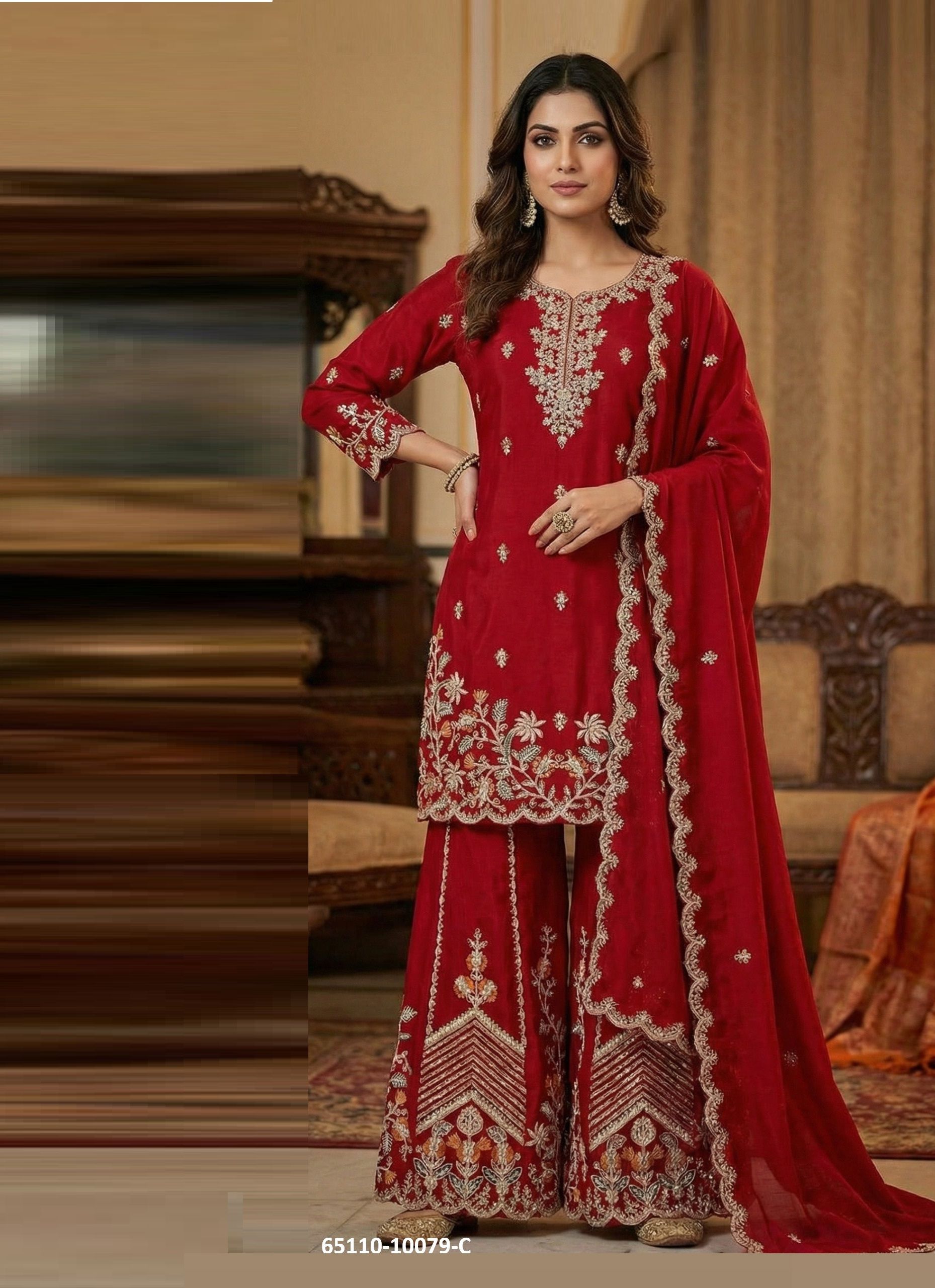 SERIES 10079 - Catalog # 65110 (Set of 4 Readymade Salwar Suits)