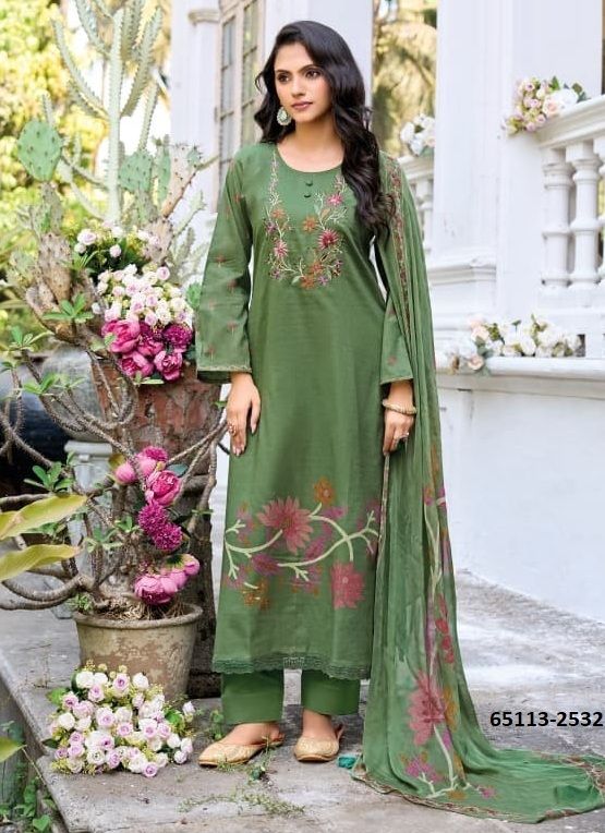 ZARINA - Catalog # 65113 (Set of 6 Semi-Stitched / Un-Stitched Suits)