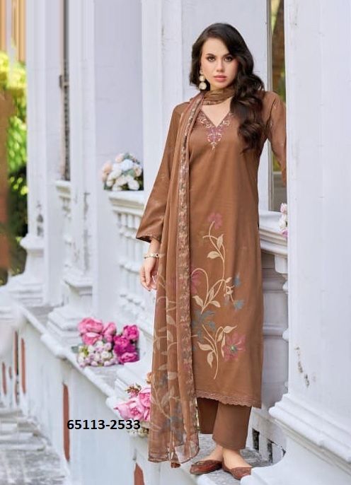 ZARINA - Catalog # 65113 (Set of 6 Semi-Stitched / Un-Stitched Suits)