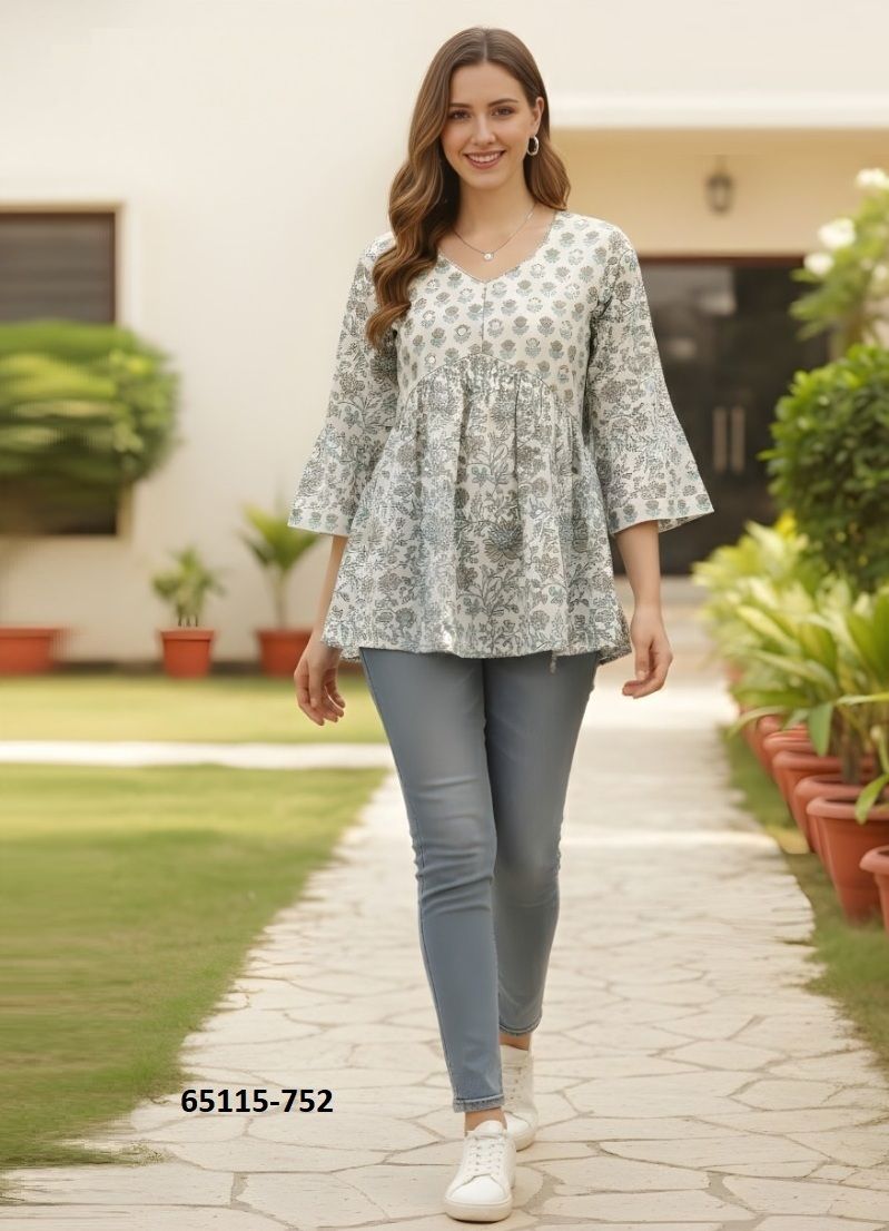 AARADHYA 21 - Catalog # 65115 (Set of 6 Readymade Women's Kurtis / Tops) AARADHYA 21 - Catalog # 65115 (Set of 6 Readymade Women's Kurtis / Tops)