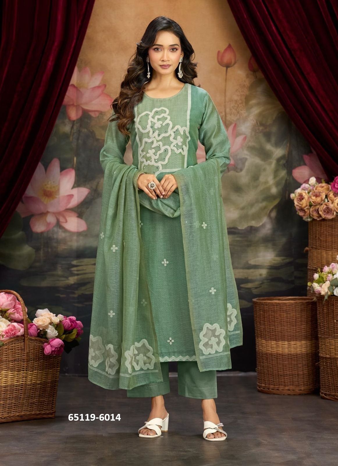 TOPAZ - Catalog # 65119 (Set of 4 Semi-Stitched / Un-Stitched Suits)