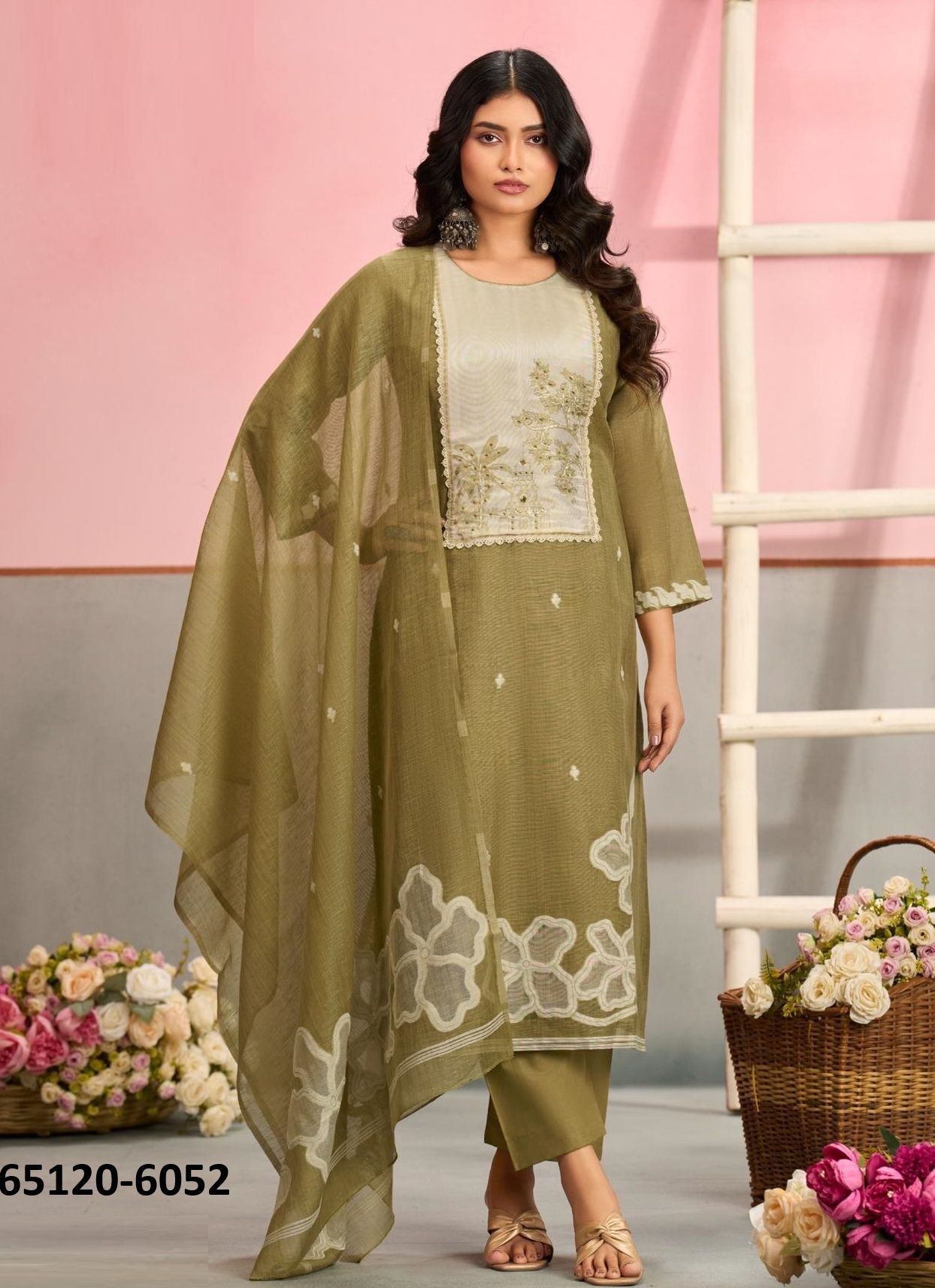 TINKA - Catalog # 65120 (Set of 4 Semi-Stitched / Un-Stitched Suits)