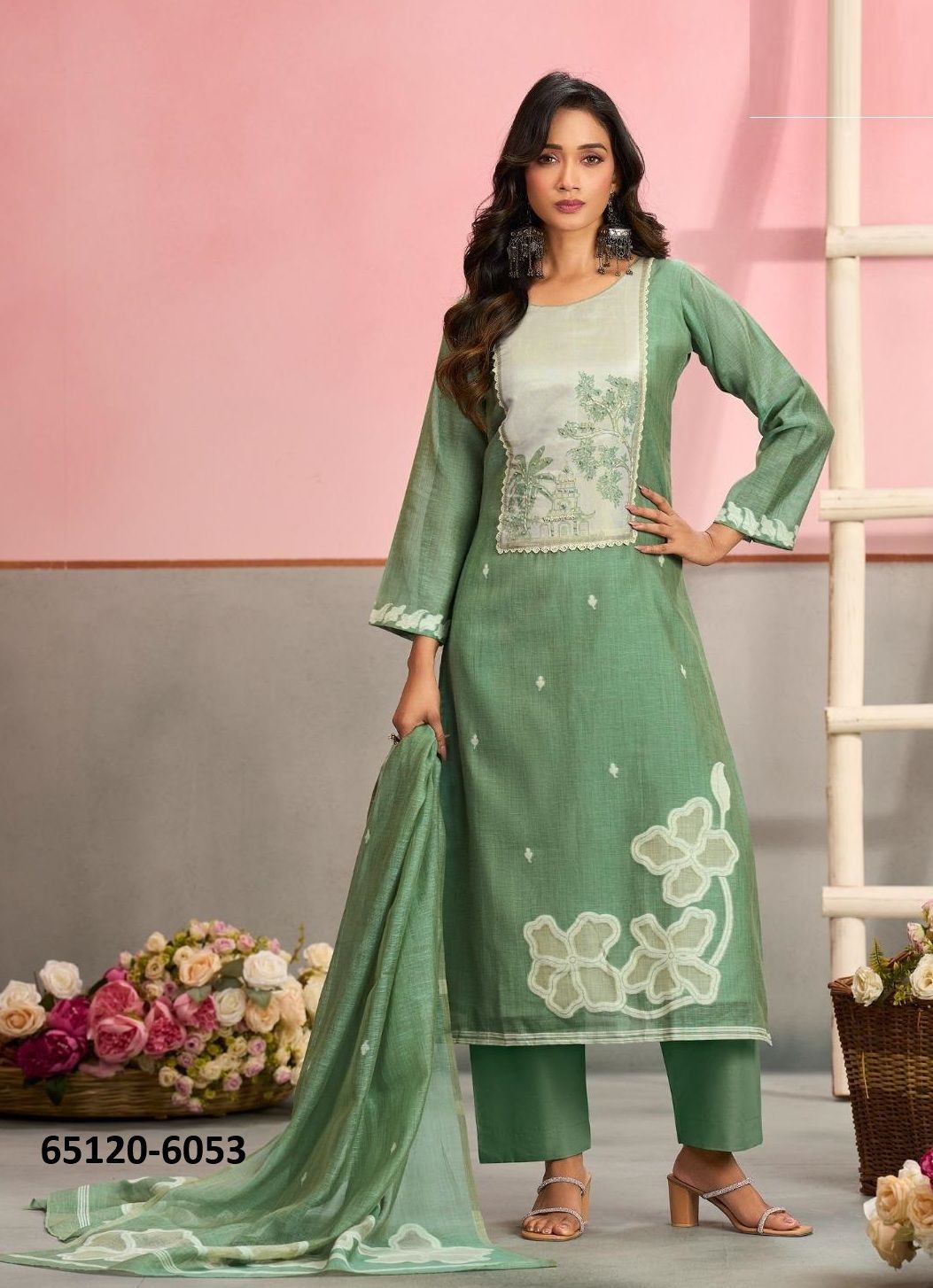 TINKA - Catalog # 65120 (Set of 4 Semi-Stitched / Un-Stitched Suits)