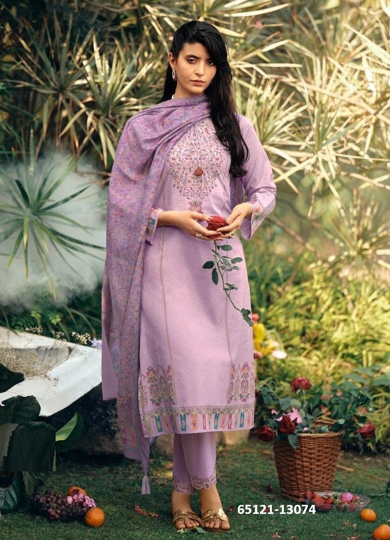 KANI QUEEN - Catalog # 65121 (Set of 6 Semi-Stitched / Un-Stitched Suits)