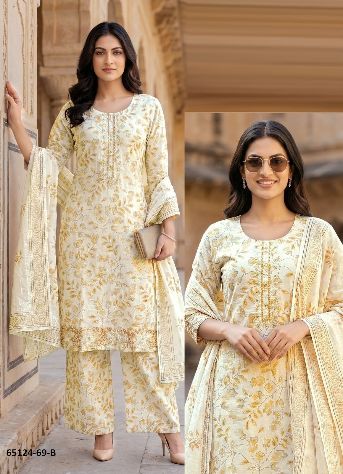 SERIES P69 - Catalog # 65124 (Set of 4 SIZE-SETS [Readymade Salwar Suits])