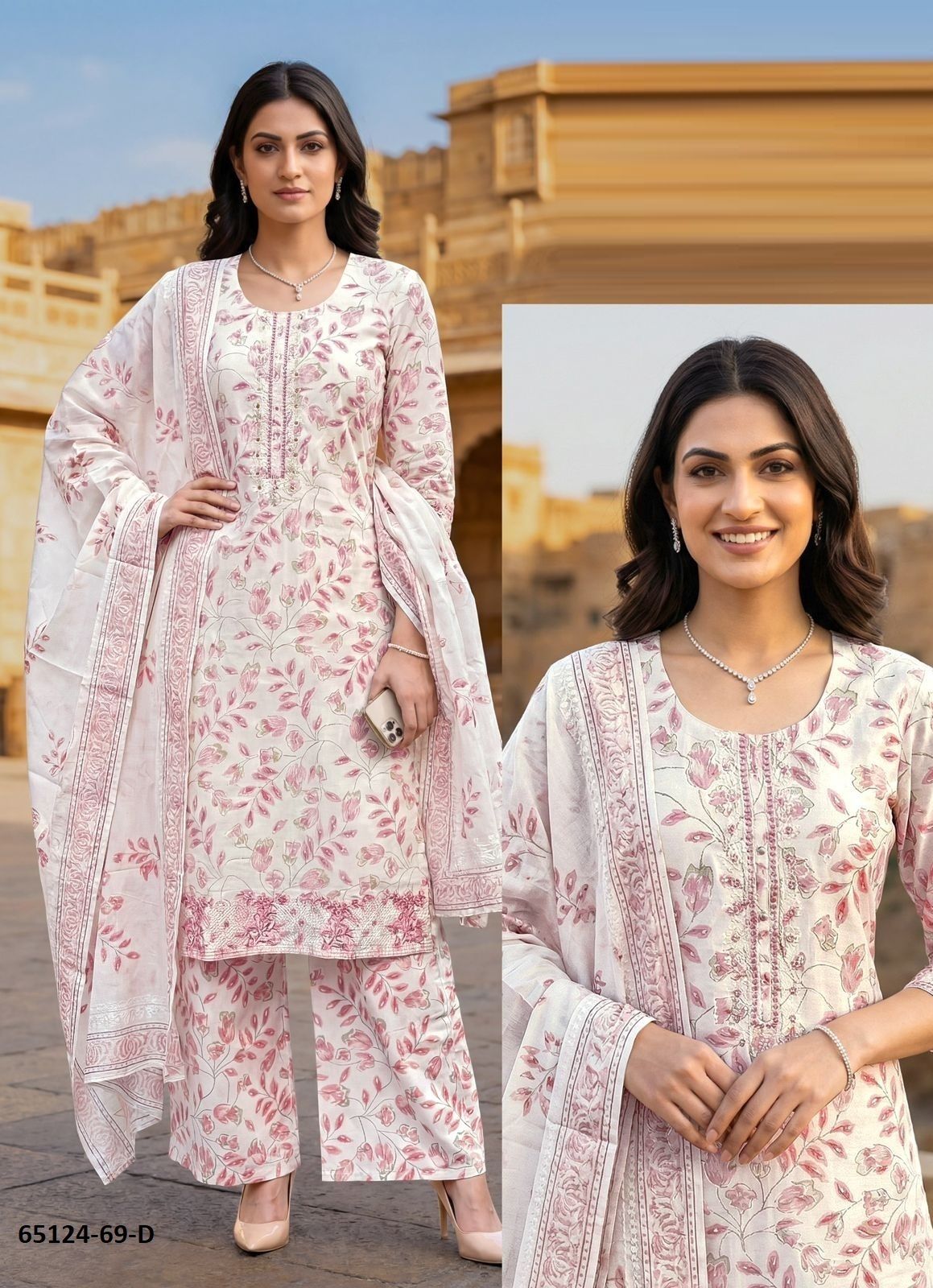 SERIES P69 - Catalog # 65124 (Set of 4 SIZE-SETS [Readymade Salwar Suits])