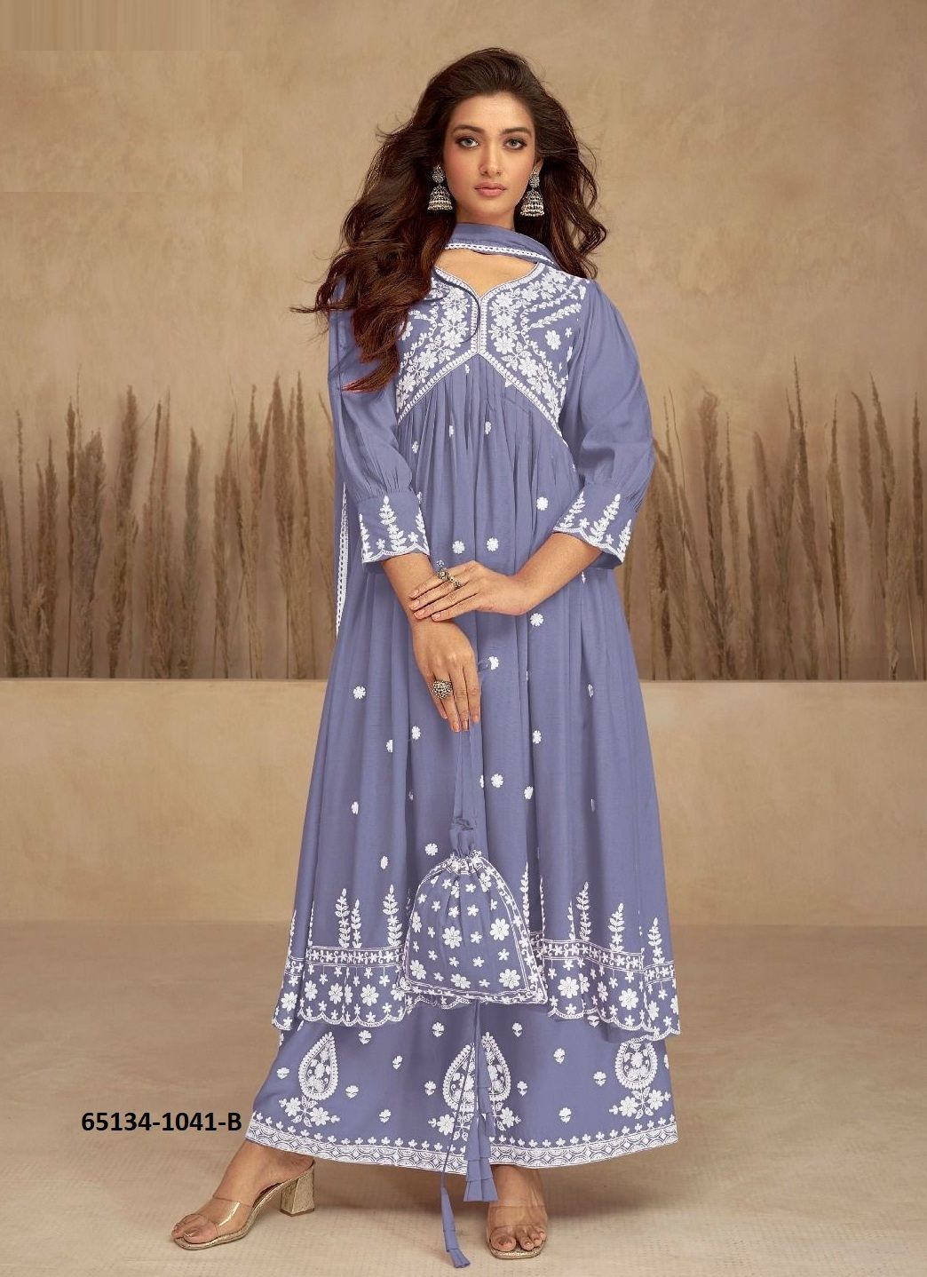 LAKHNAVI 7 NEW COLORS - Catalog # 65134 (Set of 4 Readymade Salwar Suits)