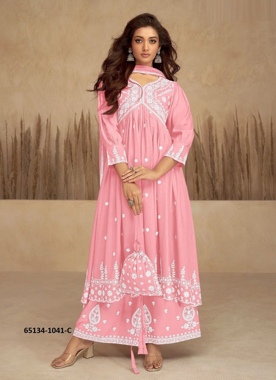 LAKHNAVI 7 NEW COLORS - Catalog # 65134 (Set of 4 Readymade Salwar Suits)