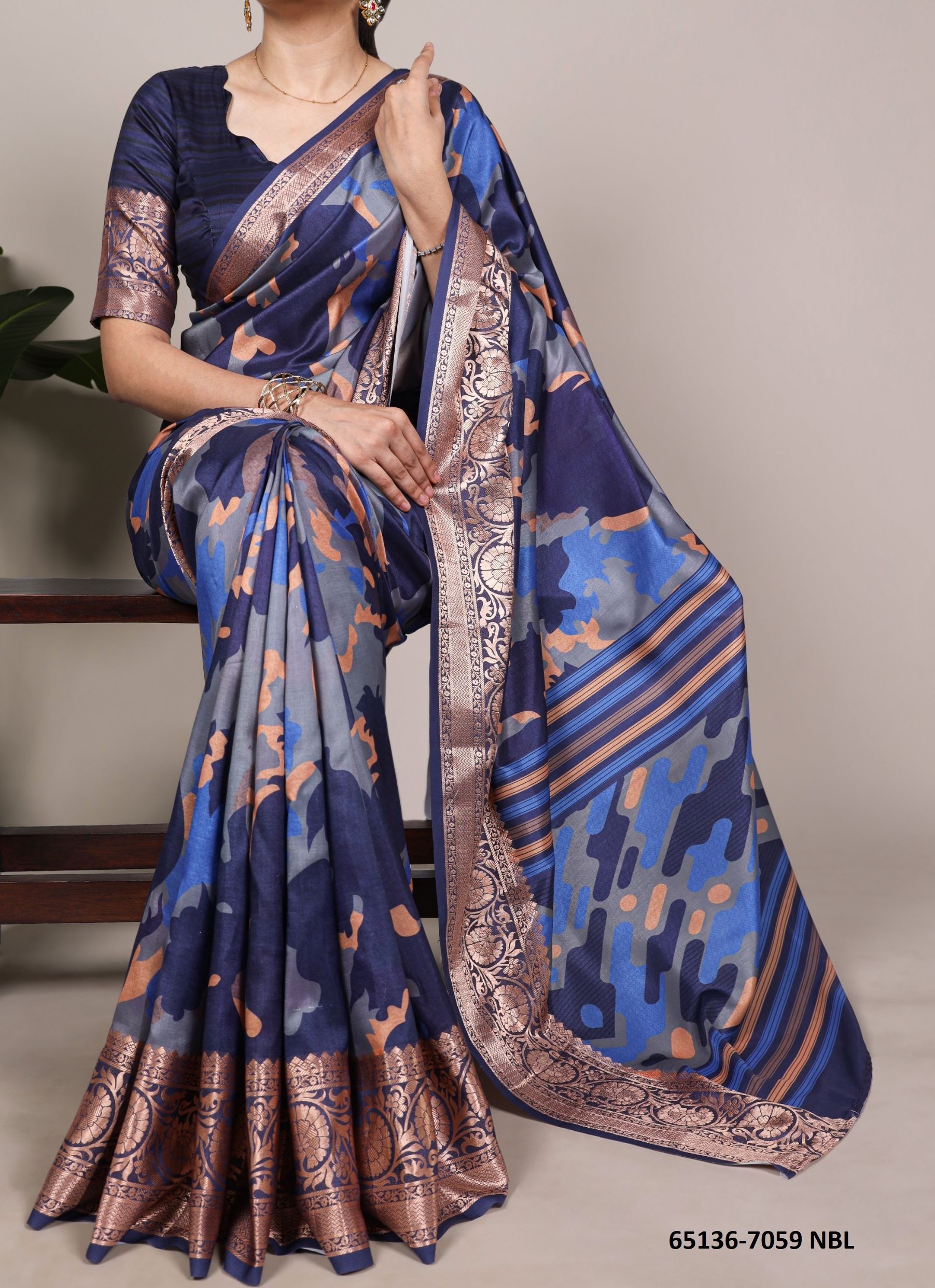 SERIES 7059 - Catalog # 65136 (Set of 4 Sarees) SERIES 7059 - Catalog # 65136 (Set of 4 Sarees)
