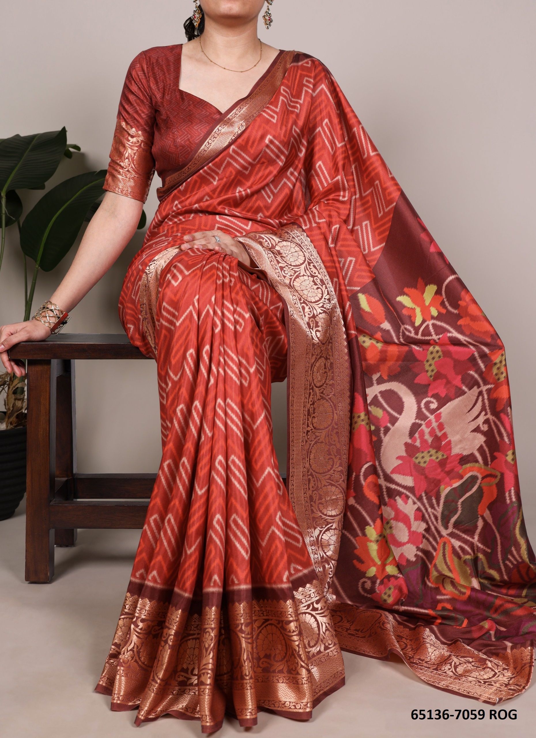 SERIES 7059 - Catalog # 65136 (Set of 4 Sarees) SERIES 7059 - Catalog # 65136 (Set of 4 Sarees)