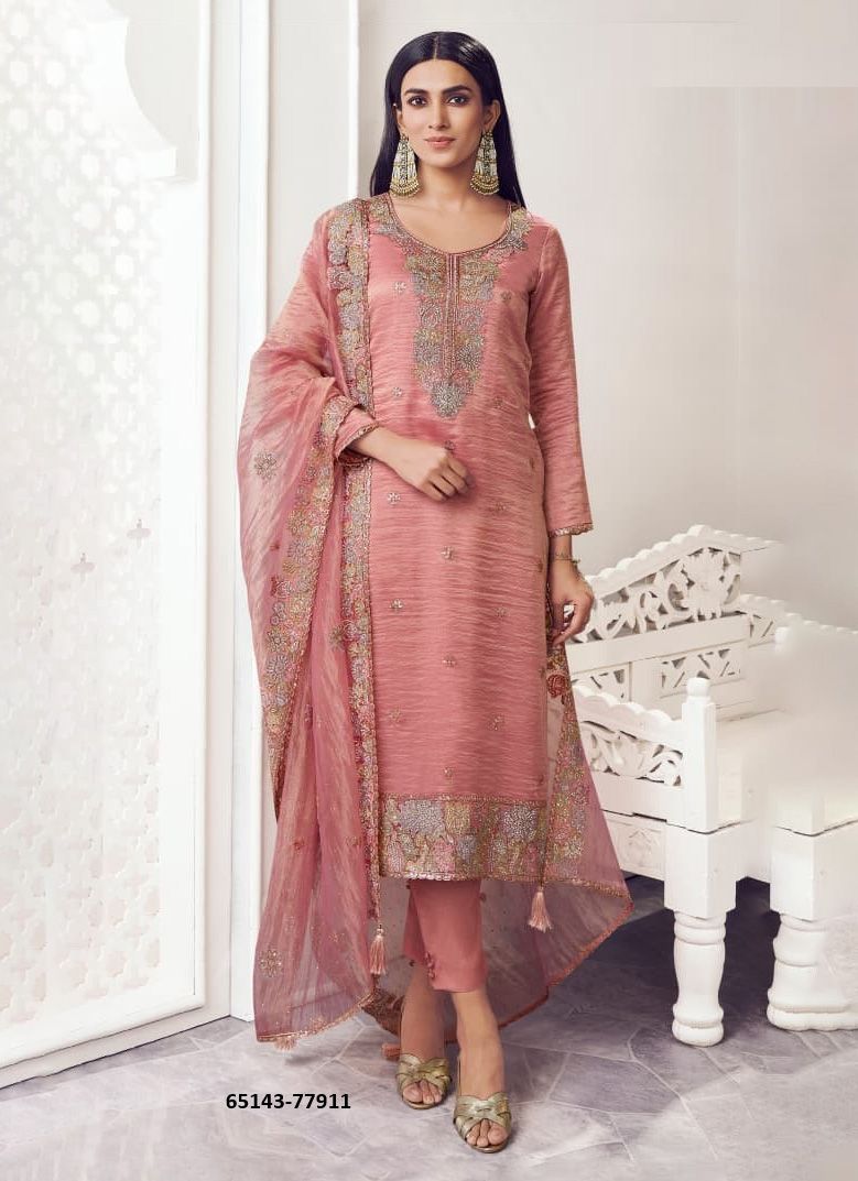 POSHAK - Catalog # 65143 (Set of 4 Semi-Stitched / Un-Stitched Suits) POSHAK - Catalog # 65143 (Set of 4 Semi-Stitched / Un-Stitched Suits)