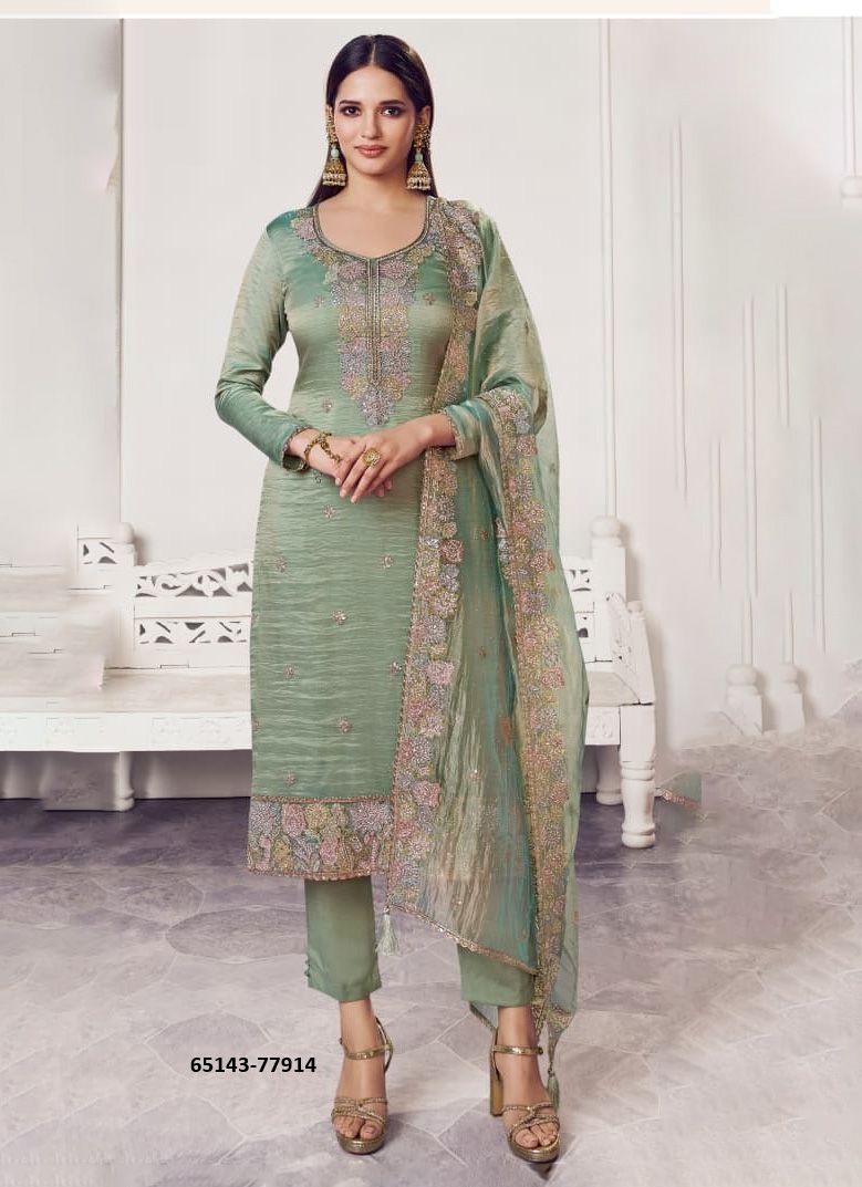 POSHAK - Catalog # 65143 (Set of 4 Semi-Stitched / Un-Stitched Suits) POSHAK - Catalog # 65143 (Set of 4 Semi-Stitched / Un-Stitched Suits)