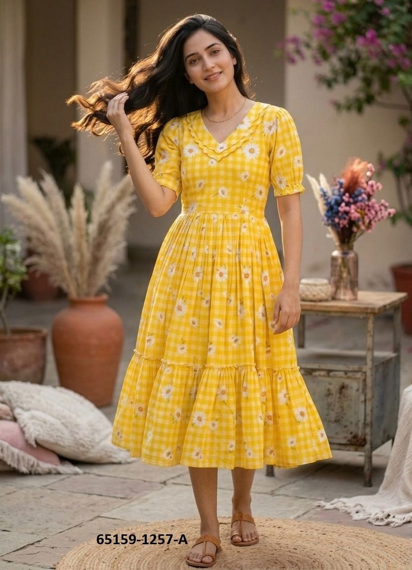 SERIES 1257 - Catalog # 65159 (Set of 4 Readymade Women's Kurtis / Tops) SERIES 1257 - Catalog # 65159 (Set of 4 Readymade Women's Kurtis / Tops)