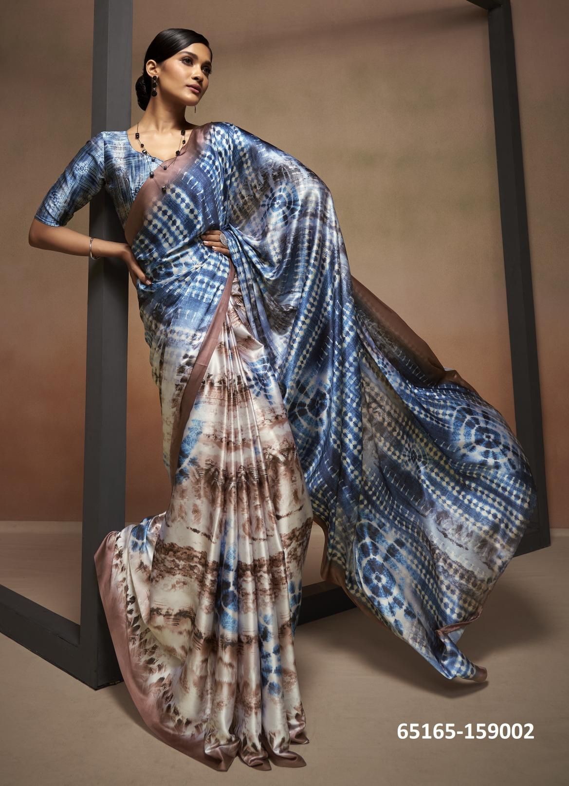 BOLLYWOOD SATIN - Catalog # 65165 (Set of 6 Sarees)