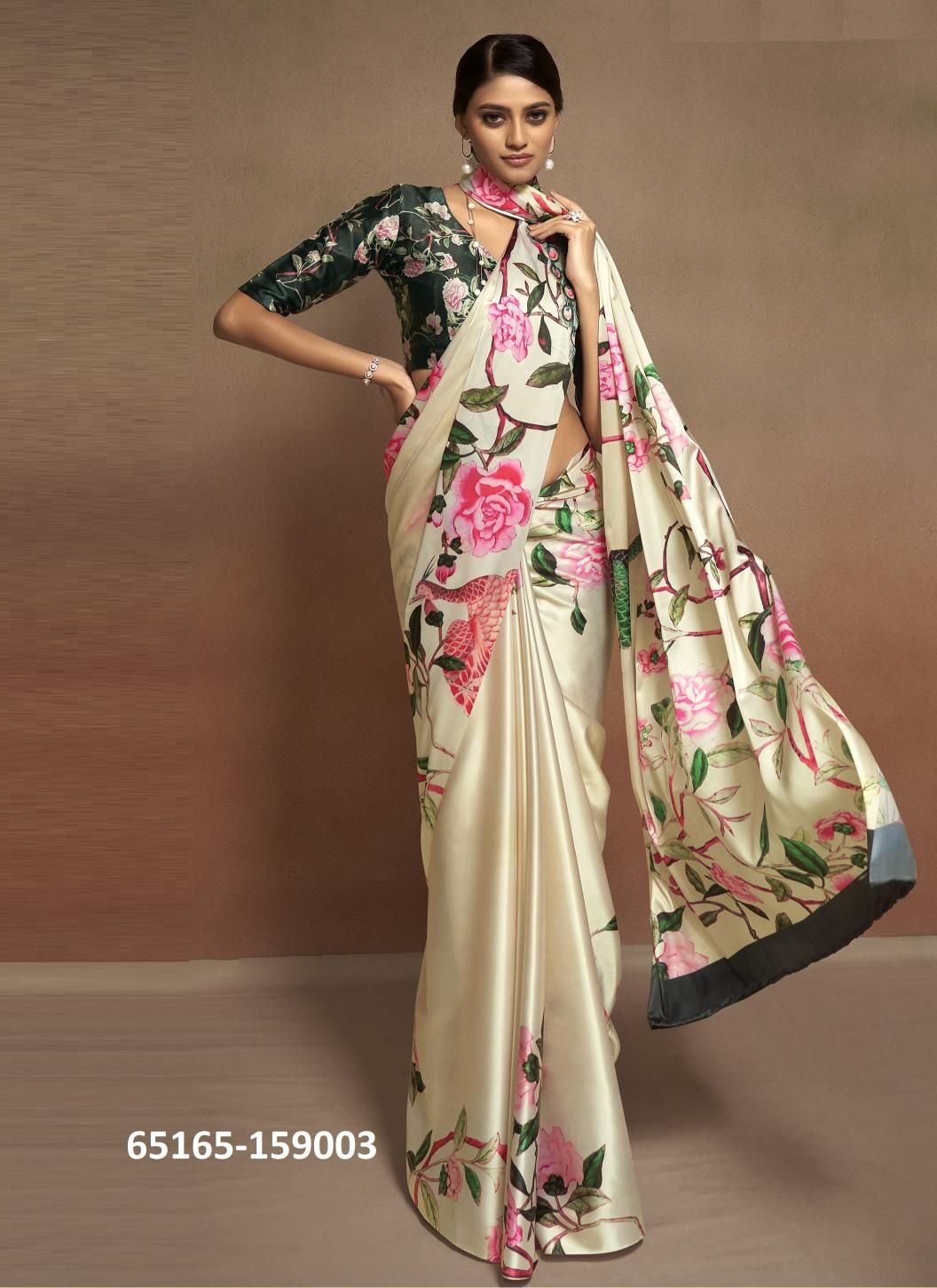 BOLLYWOOD SATIN - Catalog # 65165 (Set of 6 Sarees)