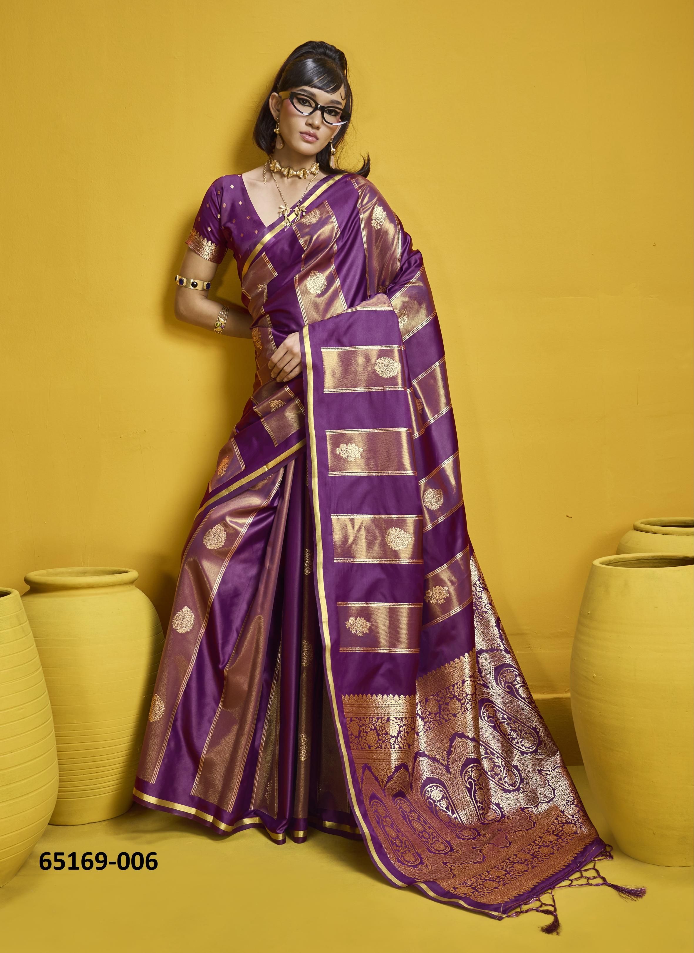 KANTHKALA ROSE - Catalog # 65169 (Set of 6 Sarees) KANTHKALA ROSE - Catalog # 65169 (Set of 6 Sarees)