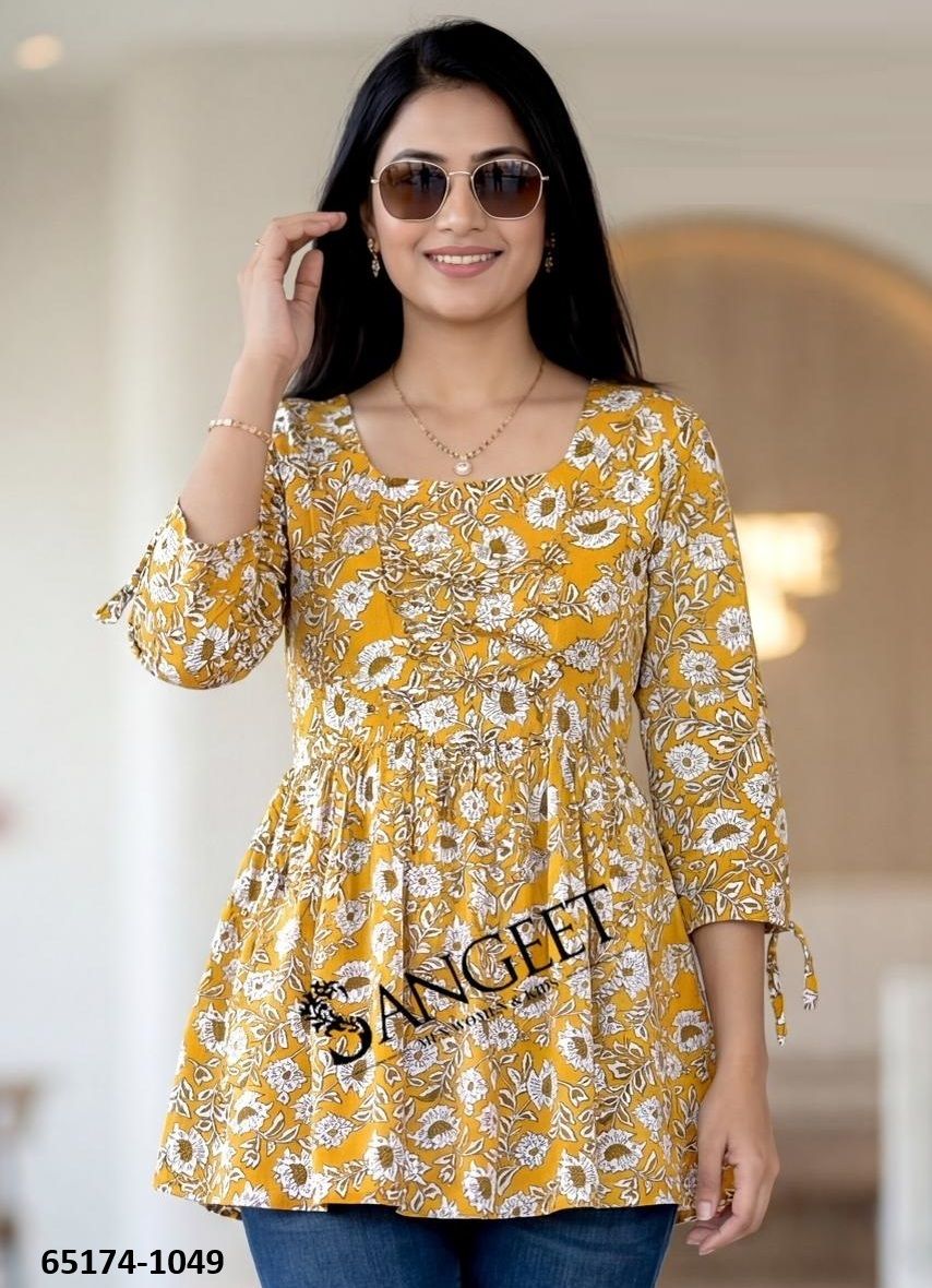 SHORT TOPS - Catalog # 65174 (Set of 6 SIZE-SETS [Readymade Women's Kurtis / Tops])