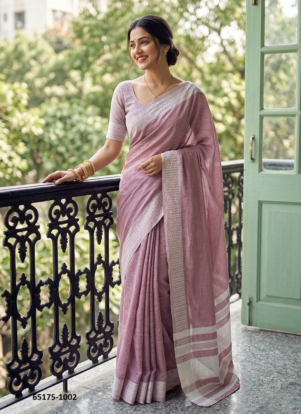 LINEN LOOMS 2 - Catalog # 65175 (Set of 6 Sarees) LINEN LOOMS 2 - Catalog # 65175 (Set of 6 Sarees)