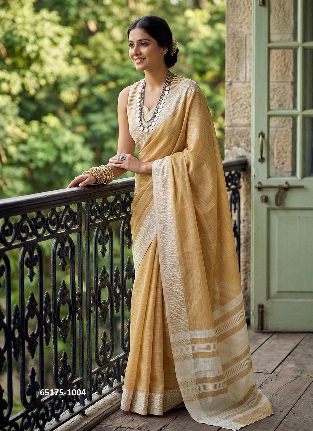 LINEN LOOMS 2 - Catalog # 65175 (Set of 6 Sarees) LINEN LOOMS 2 - Catalog # 65175 (Set of 6 Sarees)