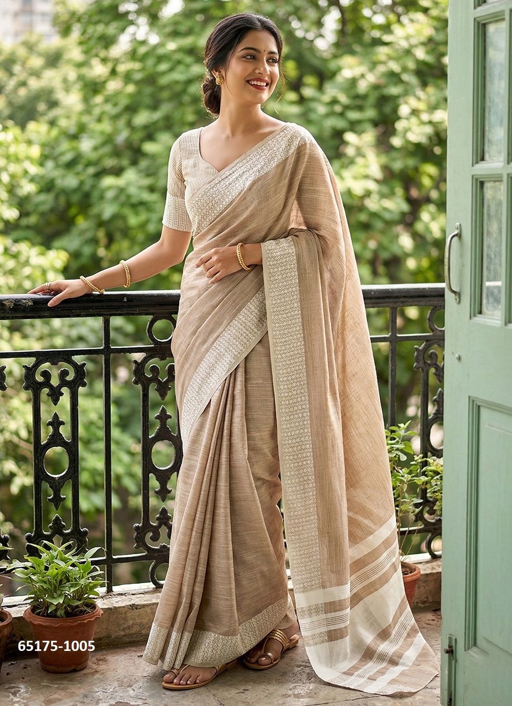 LINEN LOOMS 2 - Catalog # 65175 (Set of 6 Sarees) LINEN LOOMS 2 - Catalog # 65175 (Set of 6 Sarees)