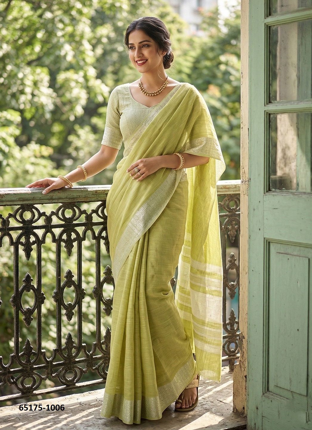 LINEN LOOMS 2 - Catalog # 65175 (Set of 6 Sarees) LINEN LOOMS 2 - Catalog # 65175 (Set of 6 Sarees)