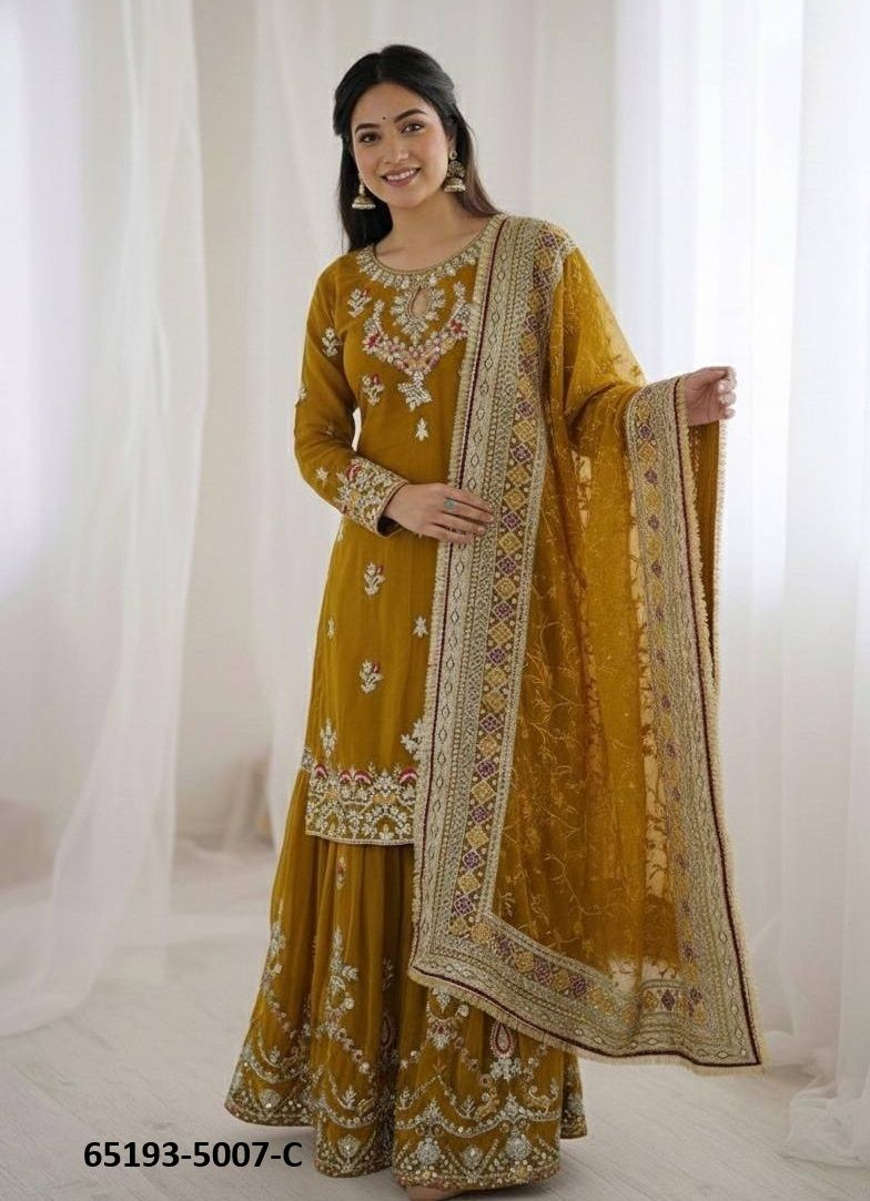 SERIES 5007 - Catalog # 65193 (Set of 3 Readymade Salwar Suits) SERIES 5007 - Catalog # 65193 (Set of 3 Readymade Salwar Suits)