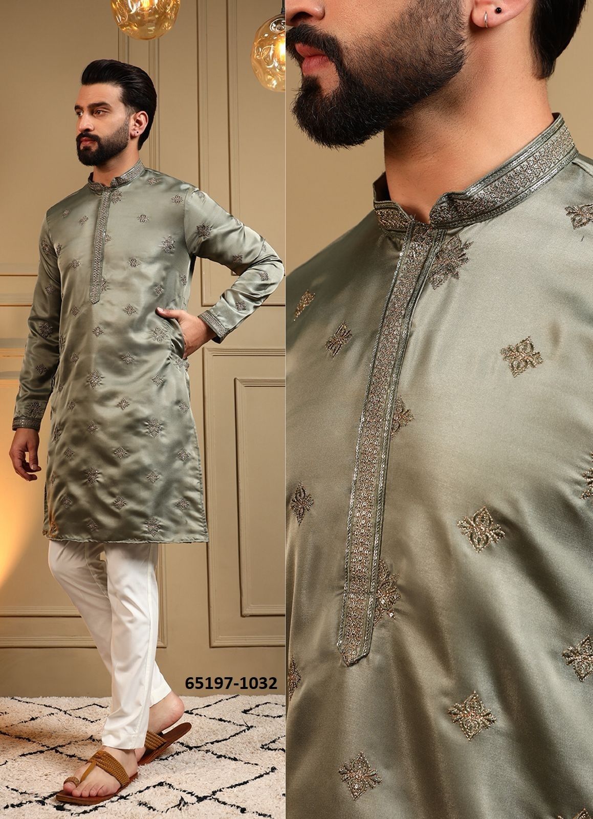 GRAND UTSAV 3 - Catalog # 65197 (Set of 4 Men's Ethnic Wear)