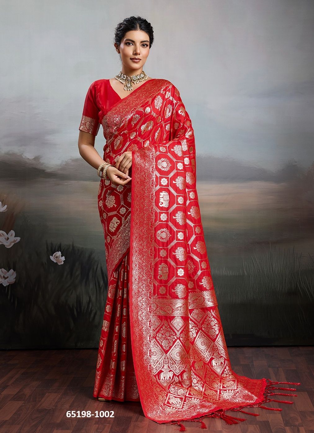 RAJWADI SILK 2 - Catalog # 65198 (Set of 6 Sarees) RAJWADI SILK 2 - Catalog # 65198 (Set of 6 Sarees)
