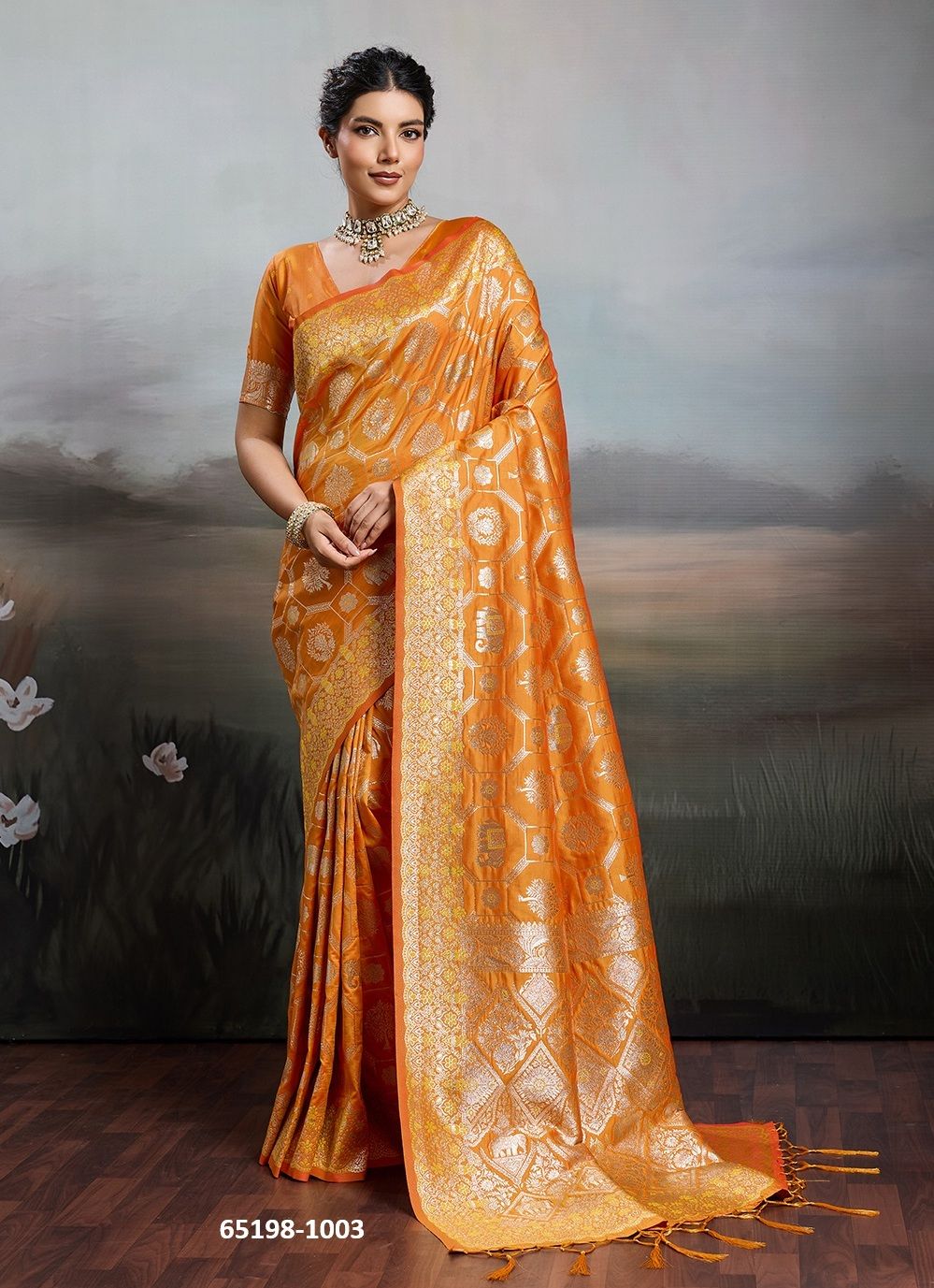 RAJWADI SILK 2 - Catalog # 65198 (Set of 6 Sarees) RAJWADI SILK 2 - Catalog # 65198 (Set of 6 Sarees)