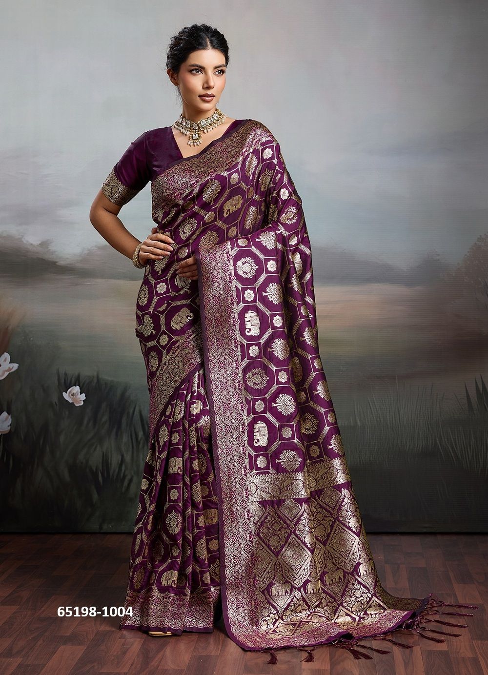 RAJWADI SILK 2 - Catalog # 65198 (Set of 6 Sarees) RAJWADI SILK 2 - Catalog # 65198 (Set of 6 Sarees)