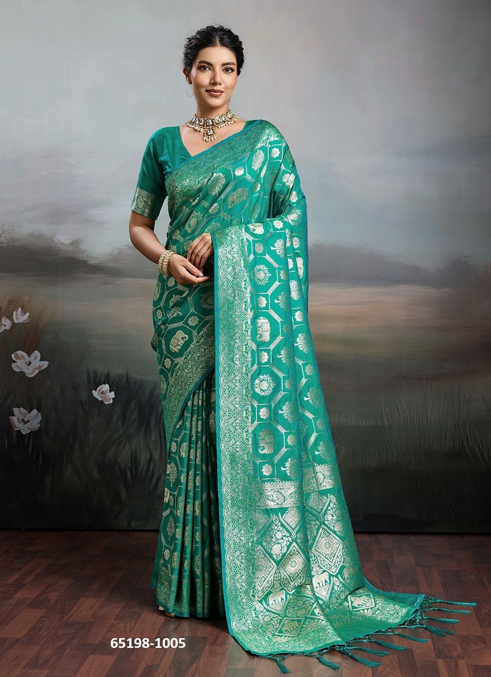 RAJWADI SILK 2 - Catalog # 65198 (Set of 6 Sarees) RAJWADI SILK 2 - Catalog # 65198 (Set of 6 Sarees)