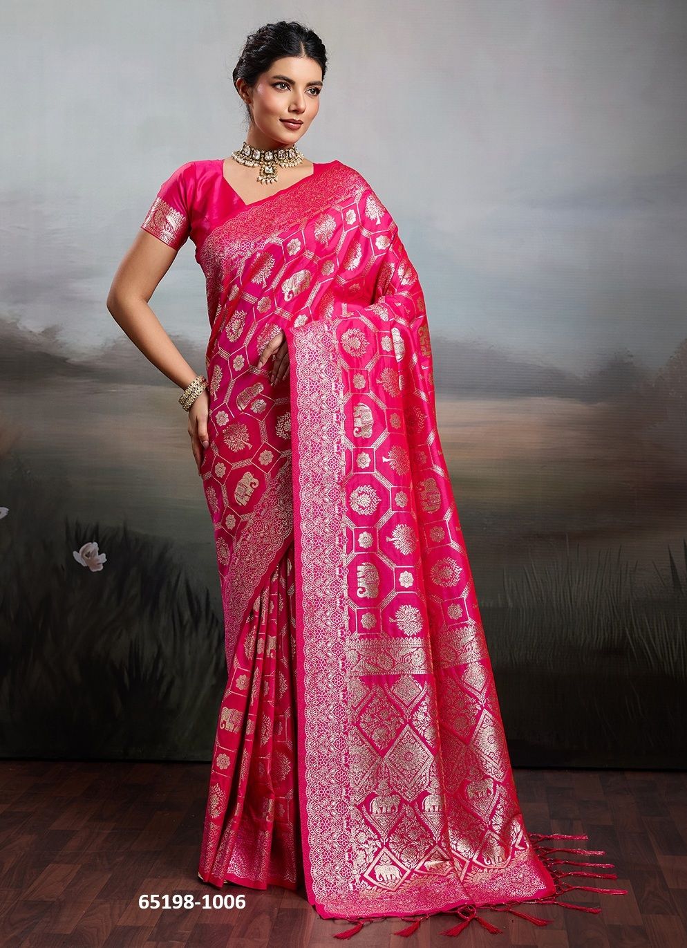 RAJWADI SILK 2 - Catalog # 65198 (Set of 6 Sarees) RAJWADI SILK 2 - Catalog # 65198 (Set of 6 Sarees)