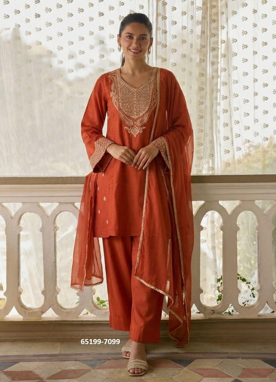SERIES 7098 - Catalog # 65199 (Set of 4 Readymade Salwar Suits)