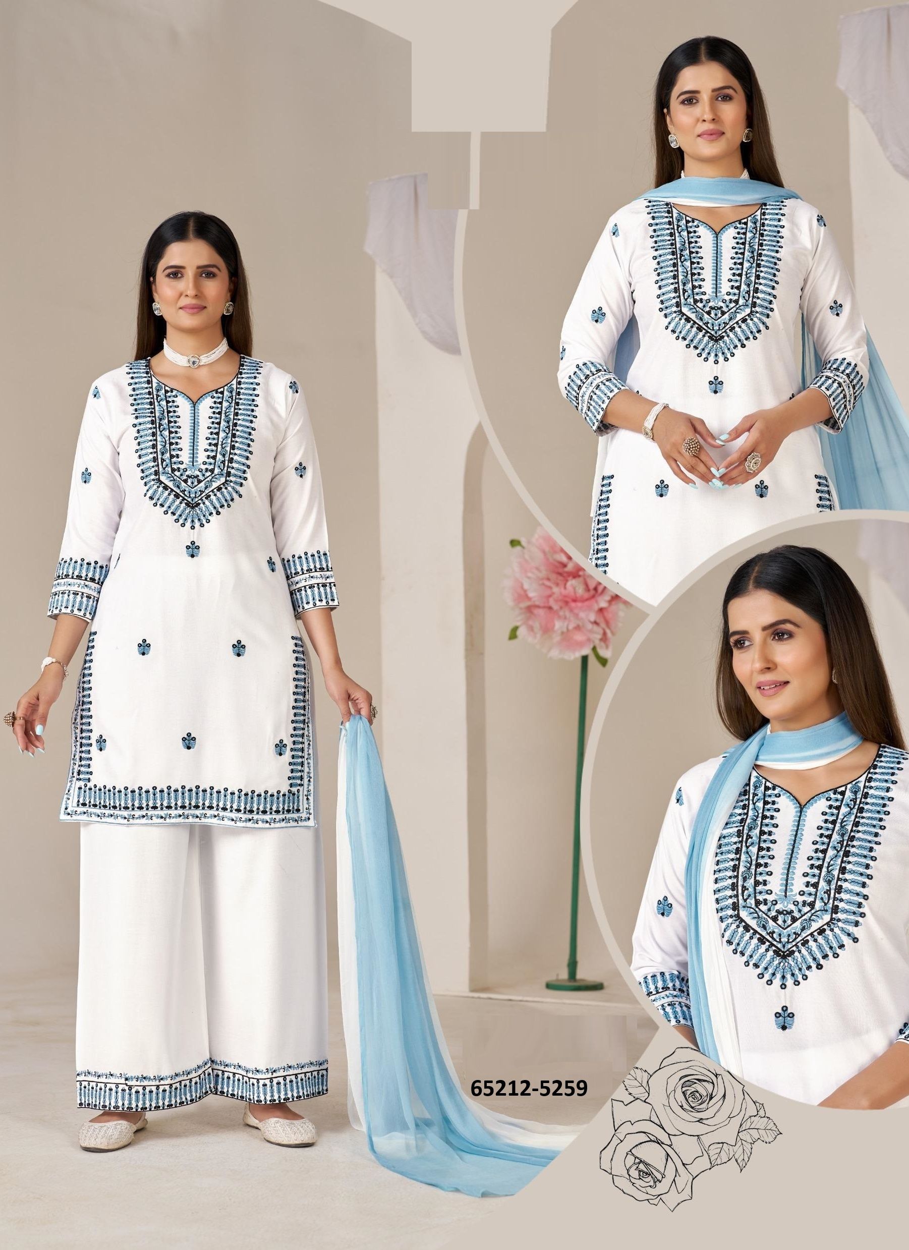 FARIDA - Catalog # 65212 (Set of 2 Readymade Salwar Suits) FARIDA - Catalog # 65212 (Set of 2 Readymade Salwar Suits)