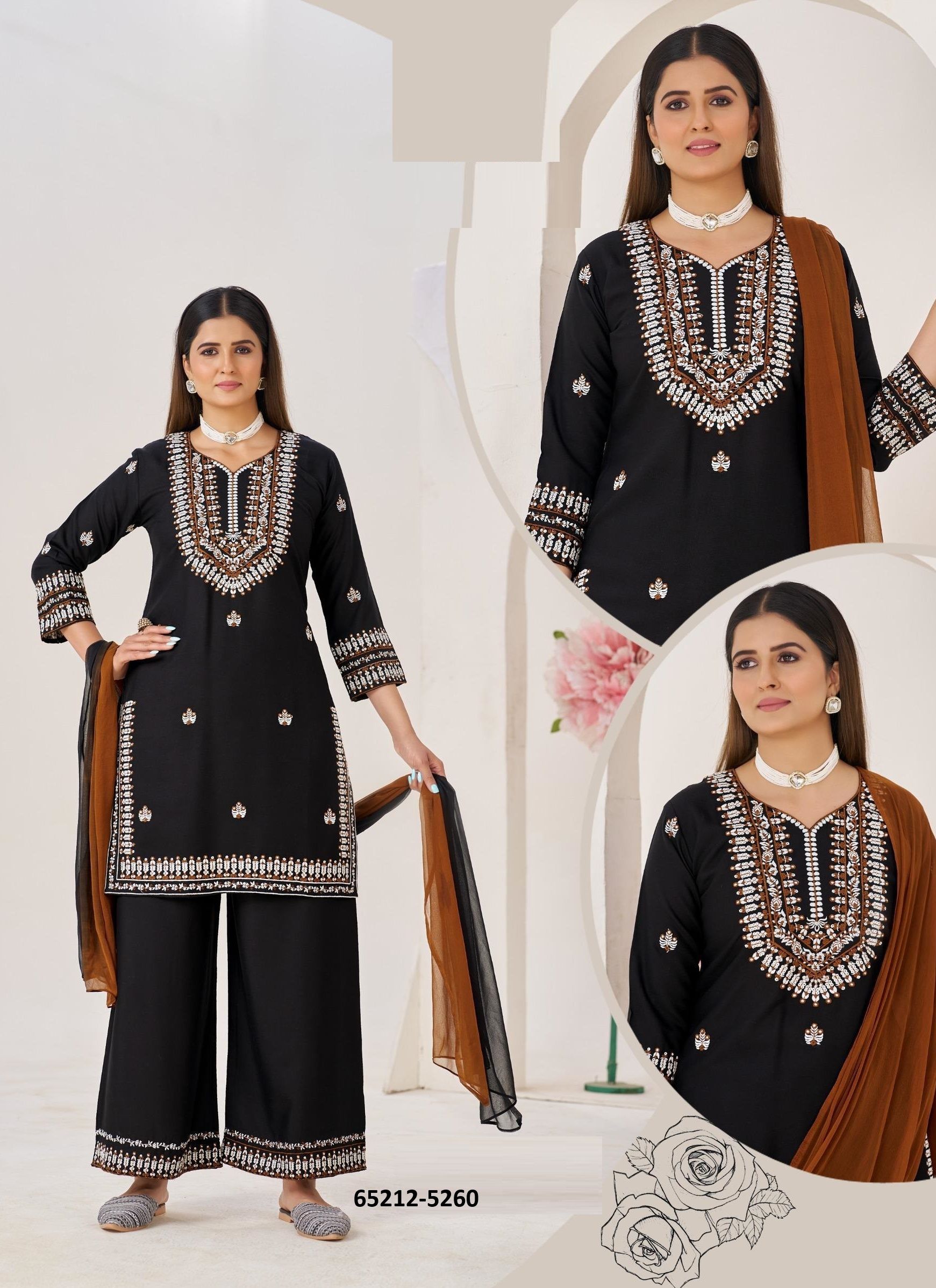 FARIDA - Catalog # 65212 (Set of 2 Readymade Salwar Suits) FARIDA - Catalog # 65212 (Set of 2 Readymade Salwar Suits)
