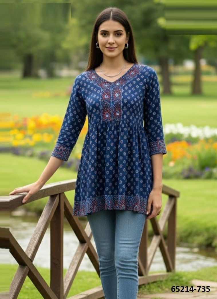 PRISHA - Catalog # 65214 (Set of 8 Readymade Women's Kurtis / Tops)