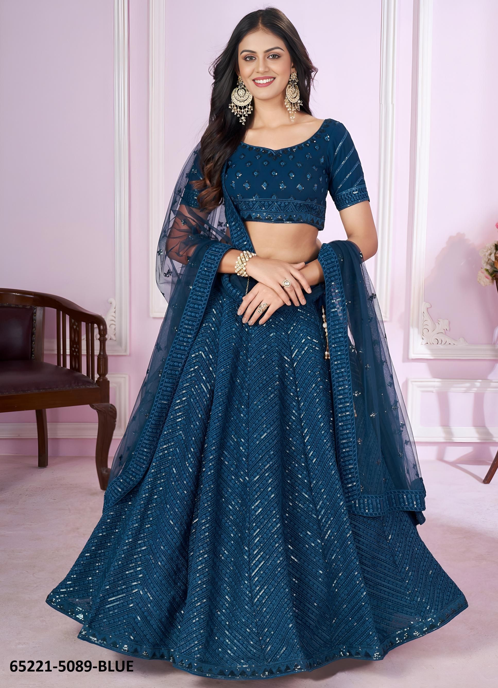 VAMIKA - Catalog # 65221 (Set of 8 Semi-Stitched Lehengas) VAMIKA - Catalog # 65221 (Set of 8 Semi-Stitched Lehengas)