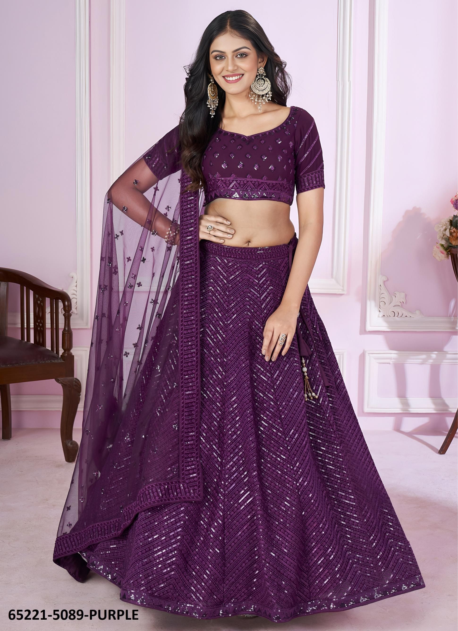 VAMIKA - Catalog # 65221 (Set of 8 Semi-Stitched Lehengas) VAMIKA - Catalog # 65221 (Set of 8 Semi-Stitched Lehengas)