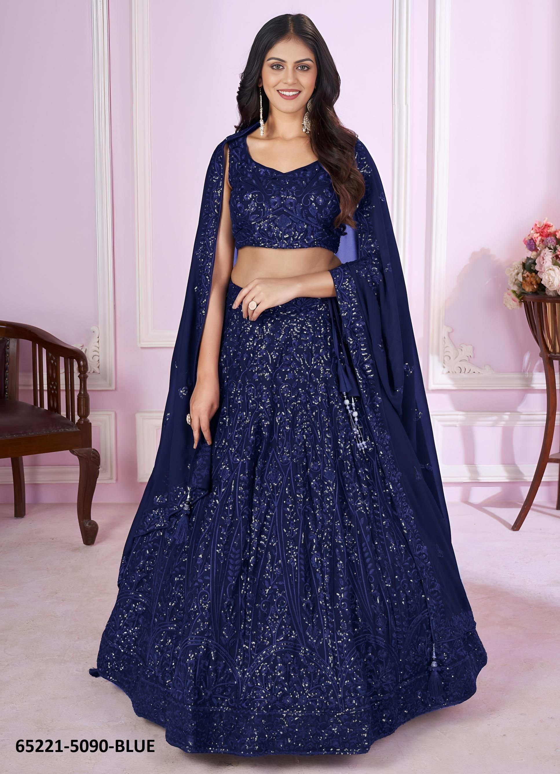 VAMIKA - Catalog # 65221 (Set of 8 Semi-Stitched Lehengas) VAMIKA - Catalog # 65221 (Set of 8 Semi-Stitched Lehengas)