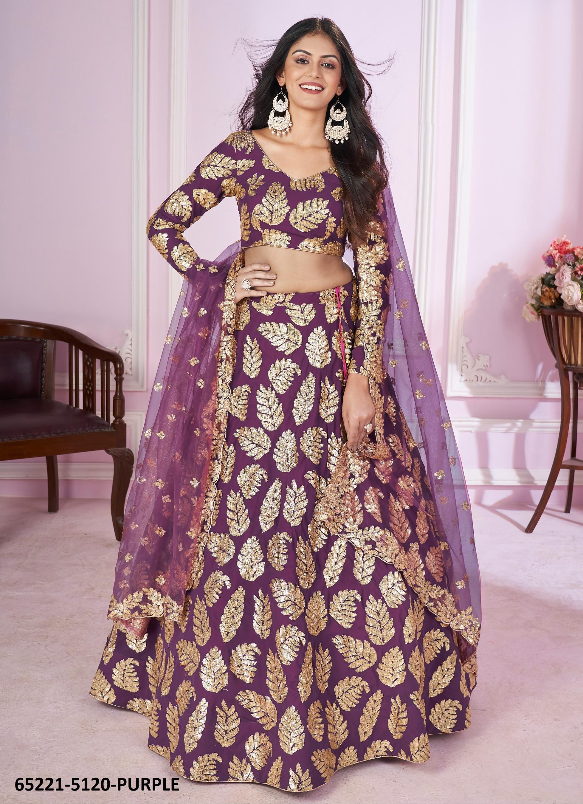 VAMIKA - Catalog # 65221 (Set of 8 Semi-Stitched Lehengas) VAMIKA - Catalog # 65221 (Set of 8 Semi-Stitched Lehengas)