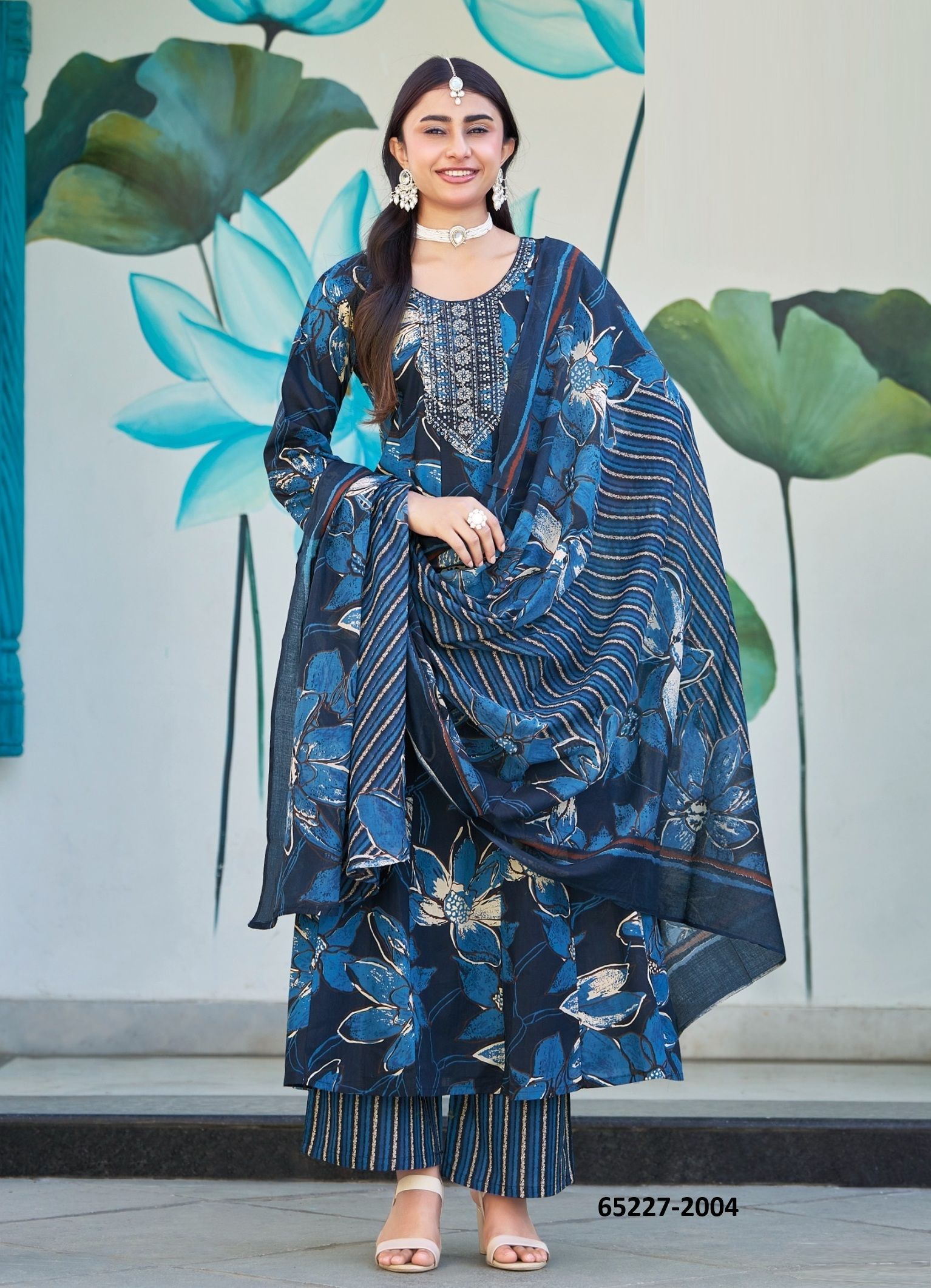 SUMMER GARDEN 2 - Catalog # 65227 (Set of 8 Readymade Salwar Suits)