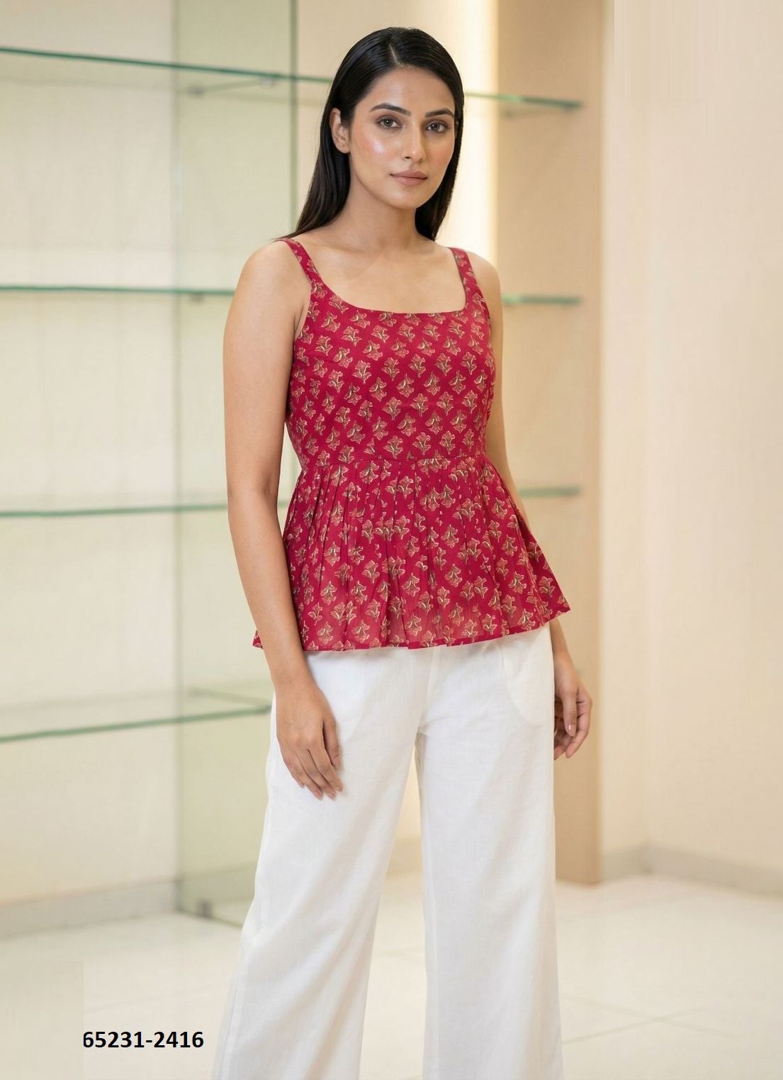 SUMMER TOPS - Catalog # 65231 (Set of 8 Readymade Women's Kurtis / Tops)