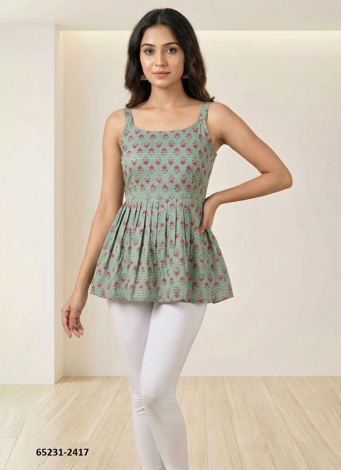 SUMMER TOPS - Catalog # 65231 (Set of 8 Readymade Women's Kurtis / Tops)