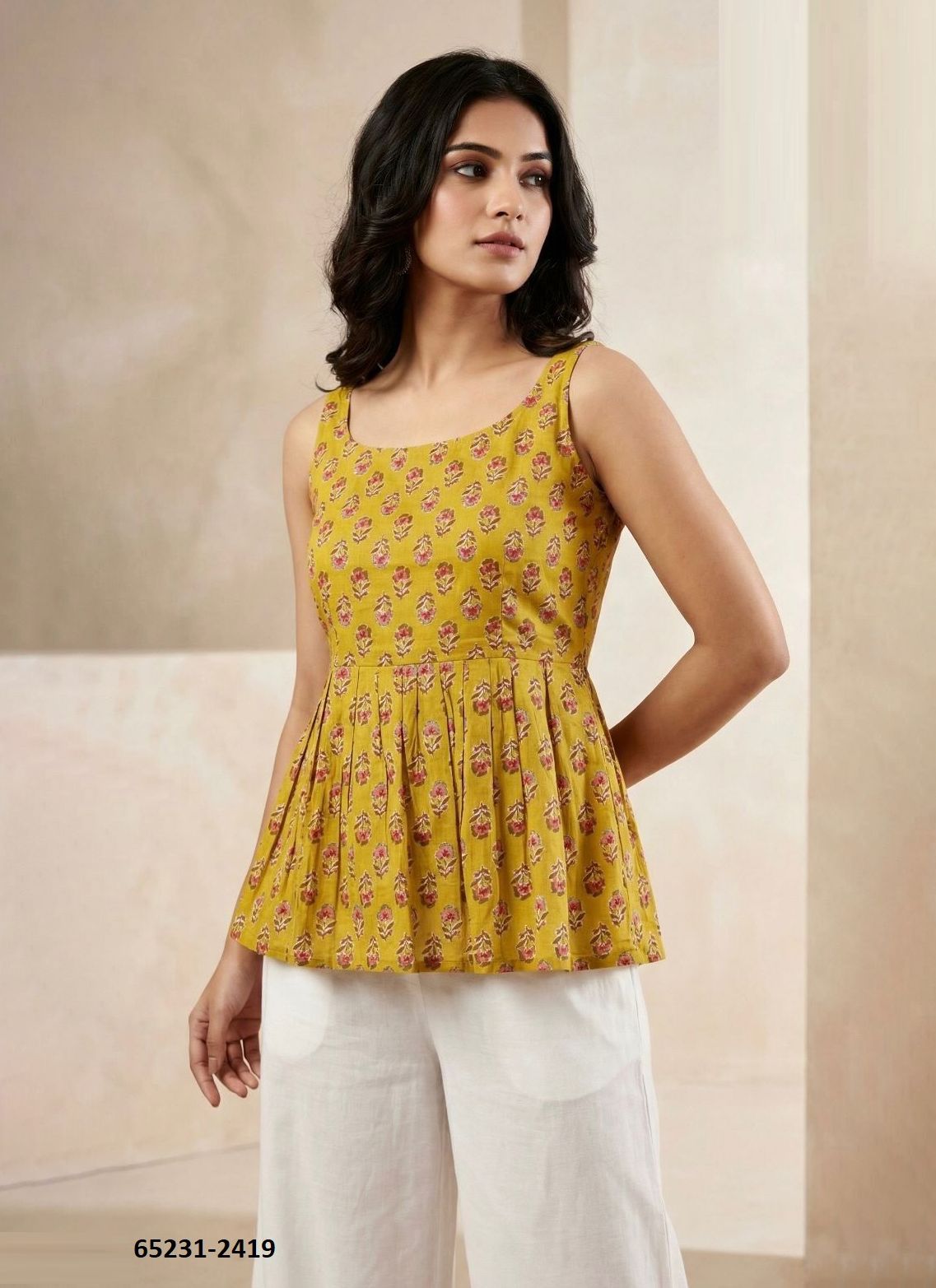 SUMMER TOPS - Catalog # 65231 (Set of 8 Readymade Women's Kurtis / Tops)