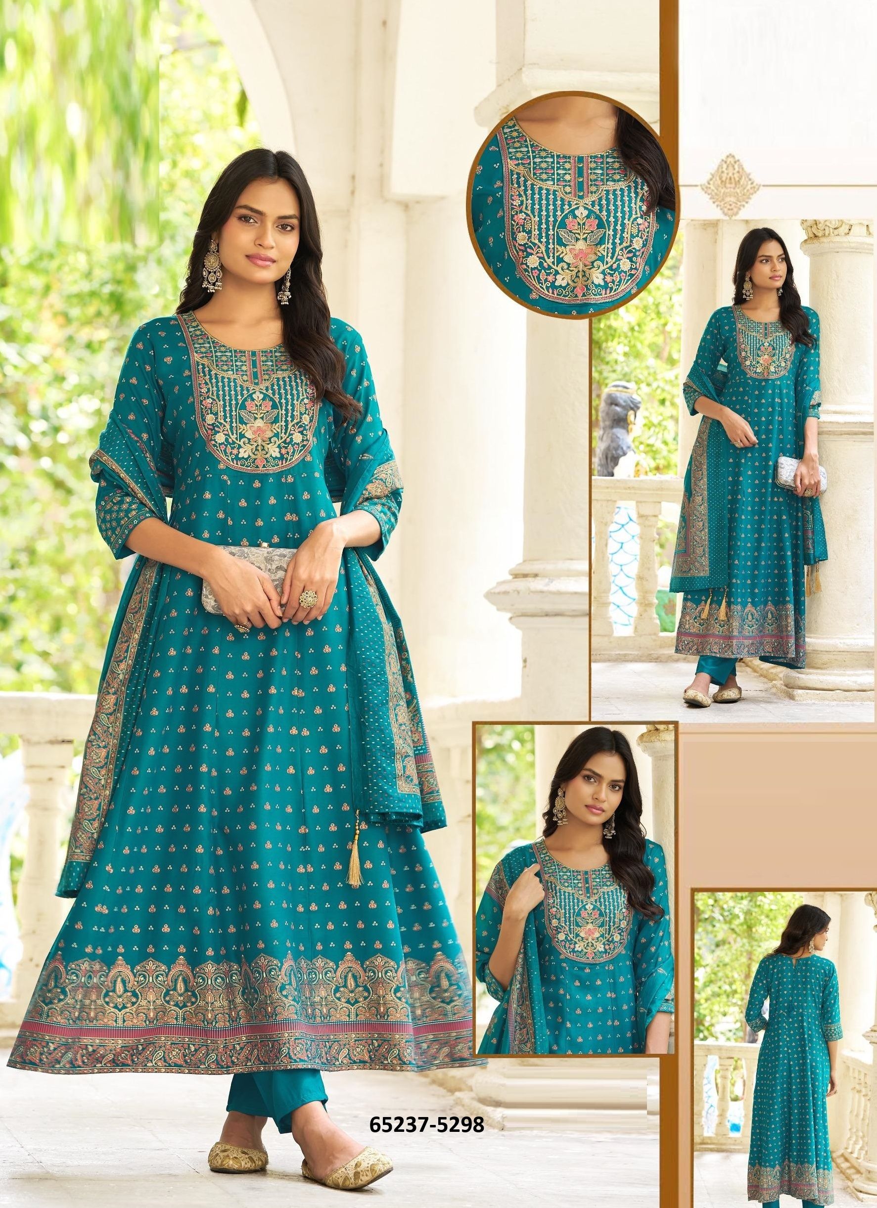 HUMA - Catalog # 65237 (Set of 6 Readymade Salwar Suits)