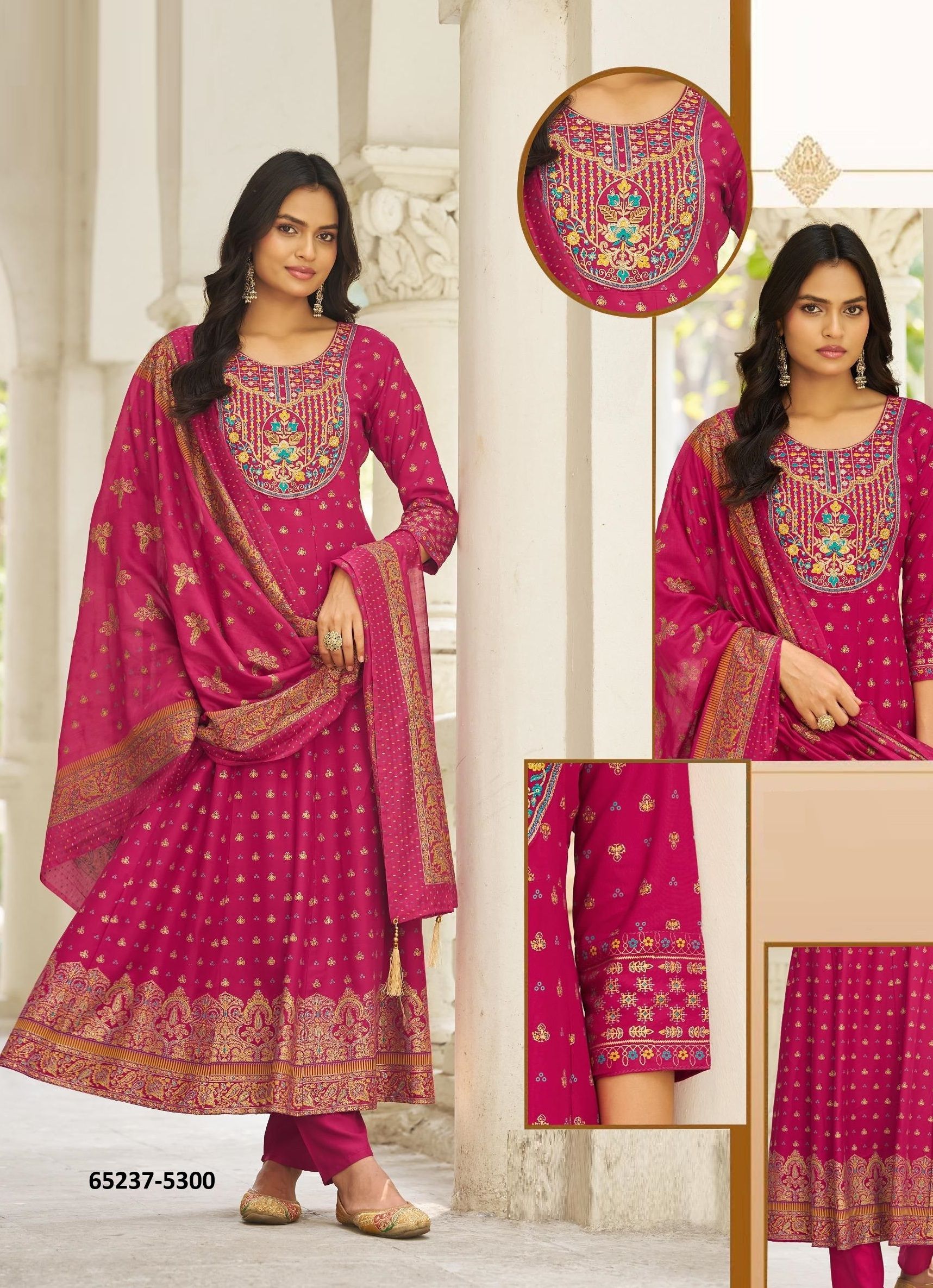 HUMA - Catalog # 65237 (Set of 6 Readymade Salwar Suits)