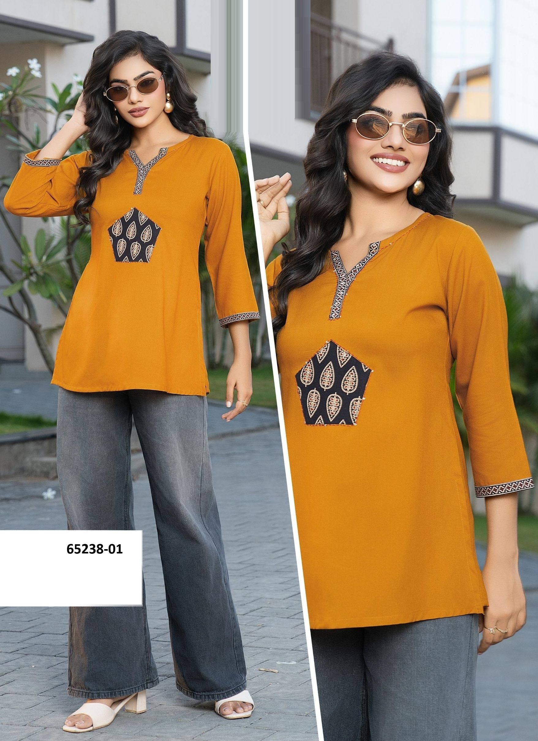 PUNYA - Catalog # 65238 (Set of 6 Readymade Women's Kurtis / Tops) PUNYA - Catalog # 65238 (Set of 6 Readymade Women's Kurtis / Tops)