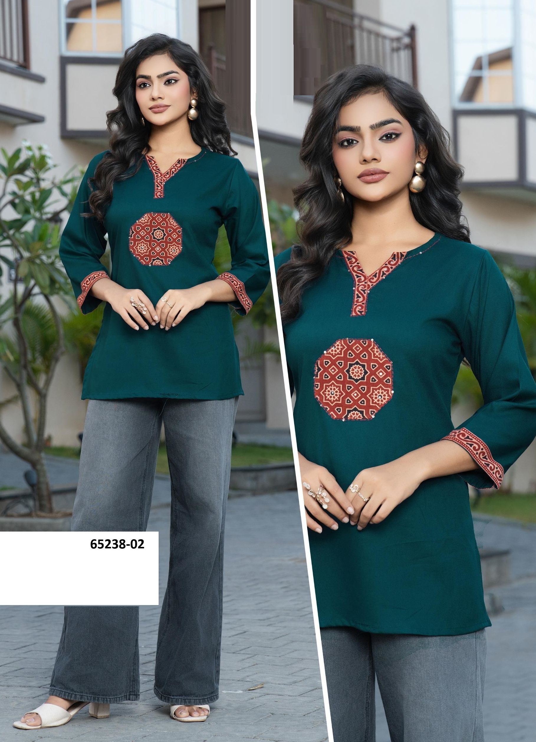 PUNYA - Catalog # 65238 (Set of 6 Readymade Women's Kurtis / Tops) PUNYA - Catalog # 65238 (Set of 6 Readymade Women's Kurtis / Tops)