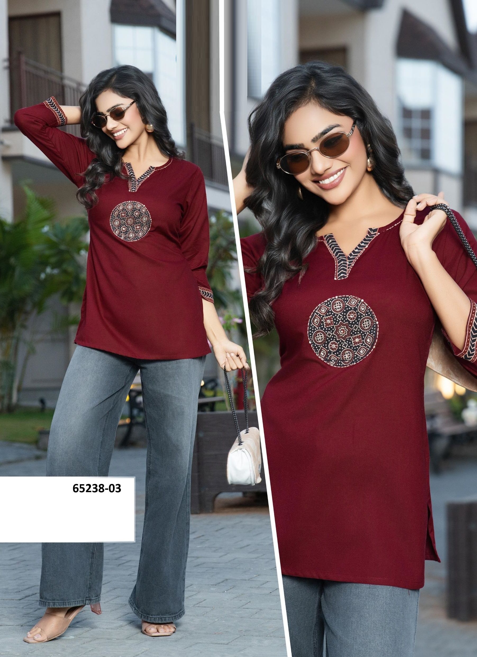 PUNYA - Catalog # 65238 (Set of 6 Readymade Women's Kurtis / Tops) PUNYA - Catalog # 65238 (Set of 6 Readymade Women's Kurtis / Tops)